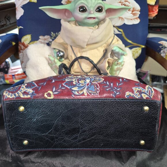 Patricia Nash Provencal Red Artesa Frame Embroidery Satchel & Coach Wallet - Picture 8 of 13